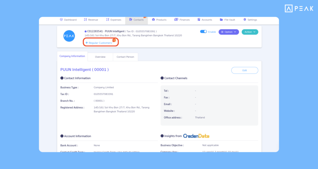 "Regular Customer" tracking system with Smart Insight alerts to keep sales from dropping and never miss any sales cycle.