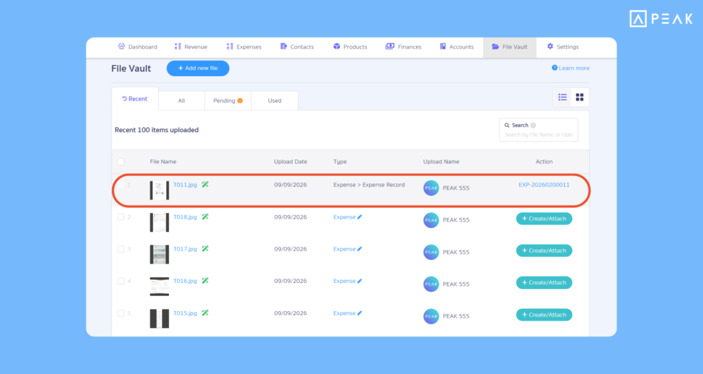 File Vault PEAK Update 16/09