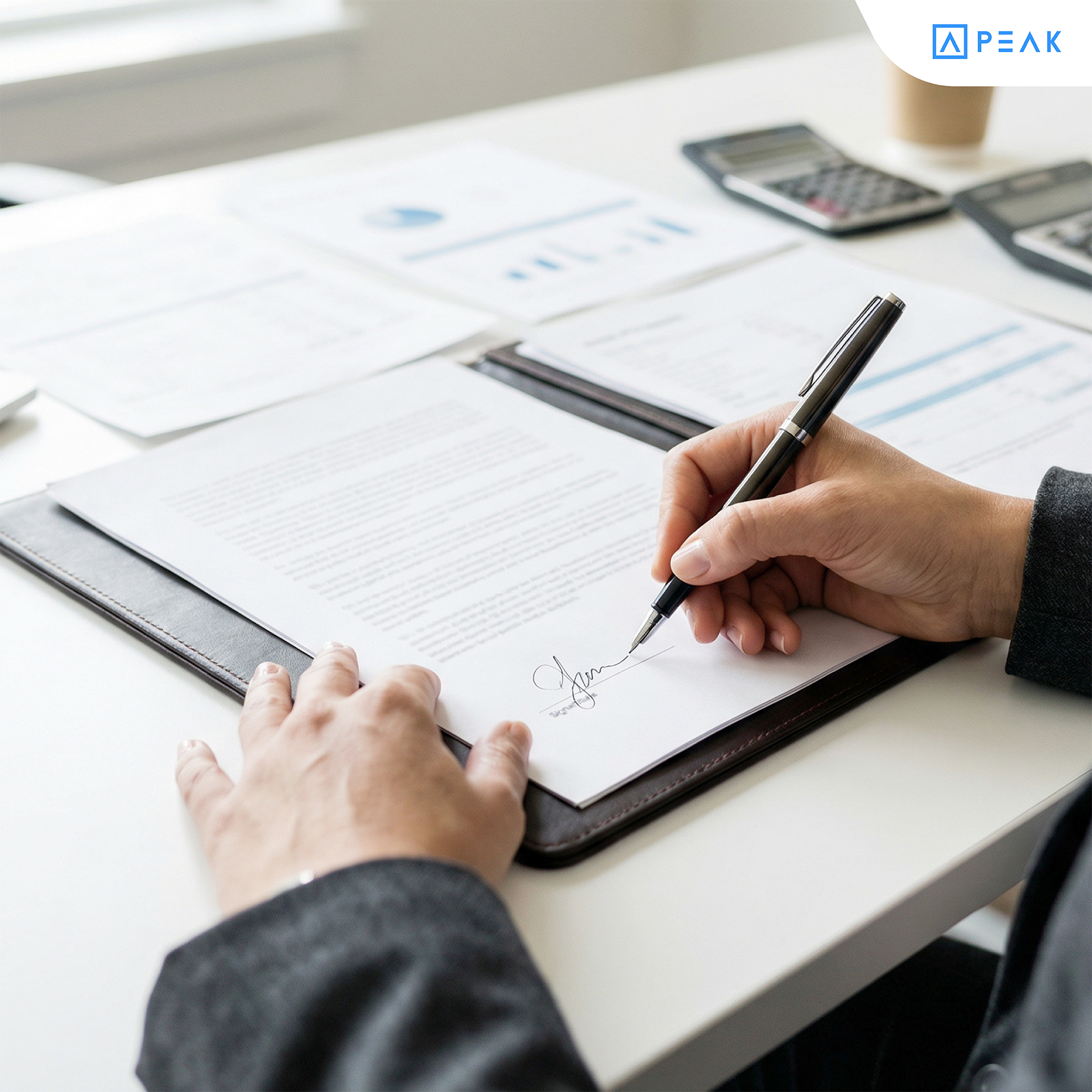 ลงนามเอกสารสำหรับจดทะเบียนบริษัท