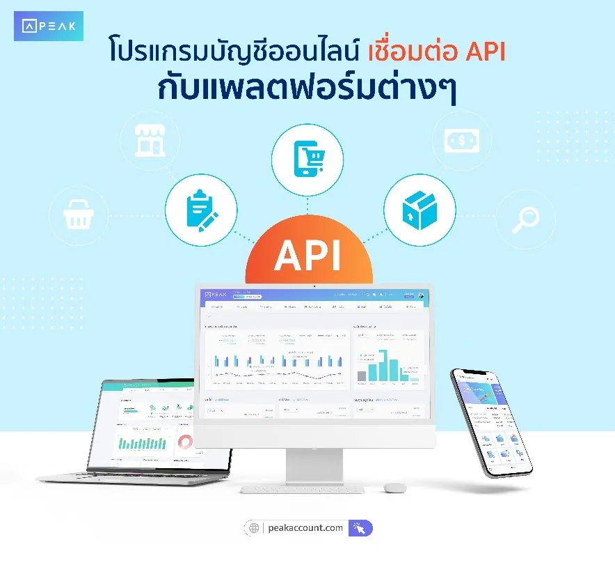 โปรแกรมบัญชีออนไลน์เชื่อมต่อกับ API