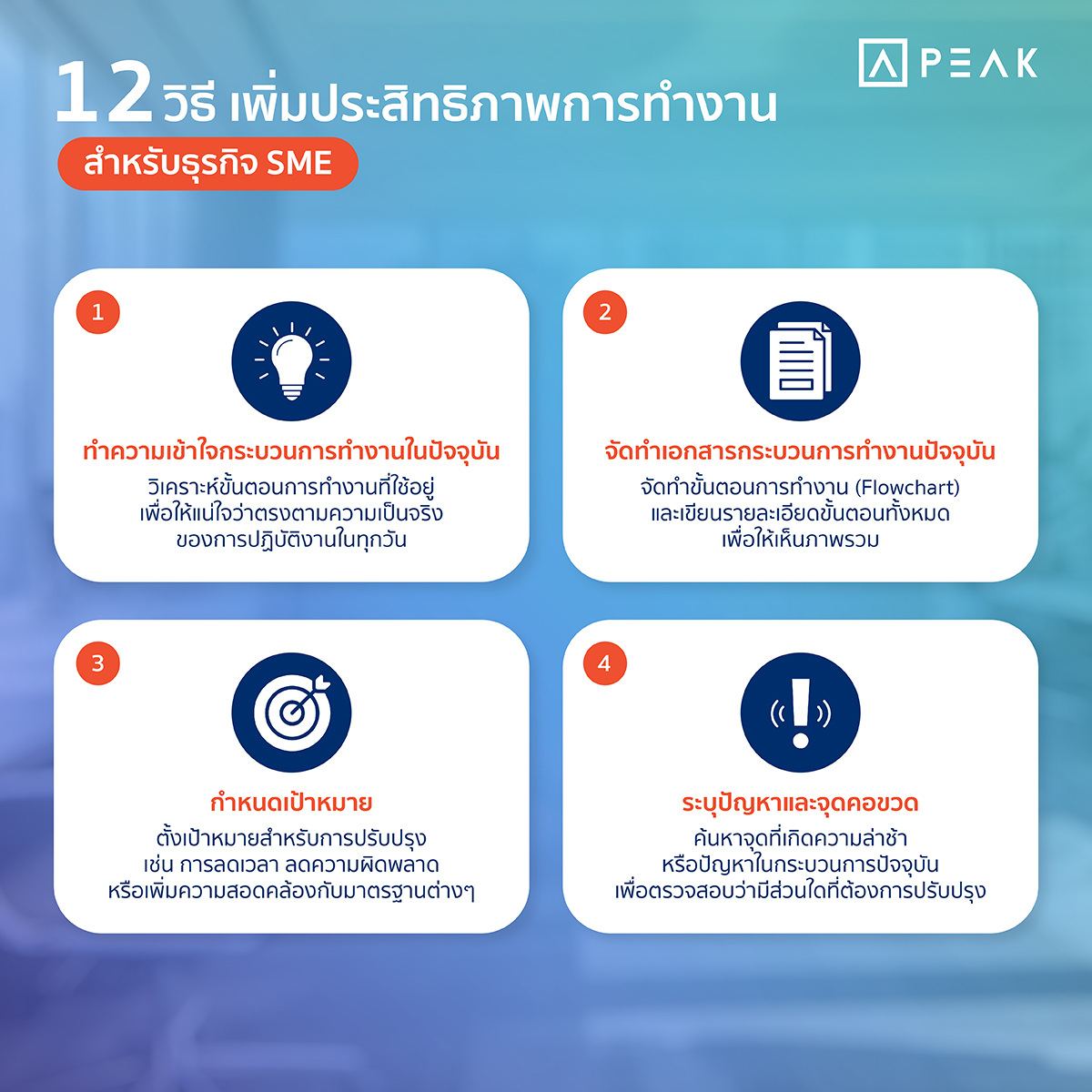 12 วิธีเพิ่มประสิทธิภาพการทำงานของธุรกิจ SME