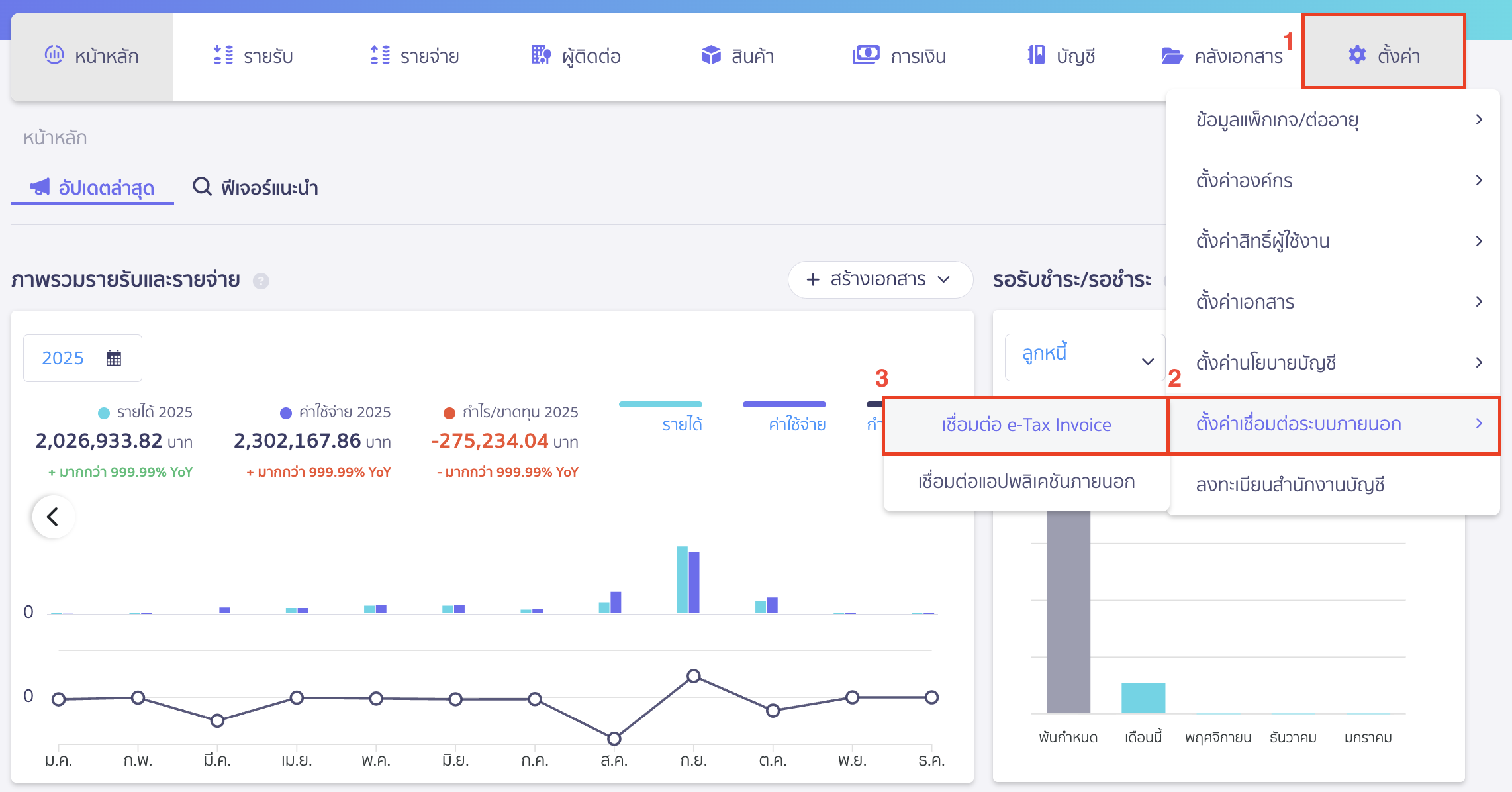 connecting-etax-invoice-by-time-stamp-1 เชื่อมต่อระบบ e-Tax invoice by Time Stamp ไปที่เมนูตั้งค่า