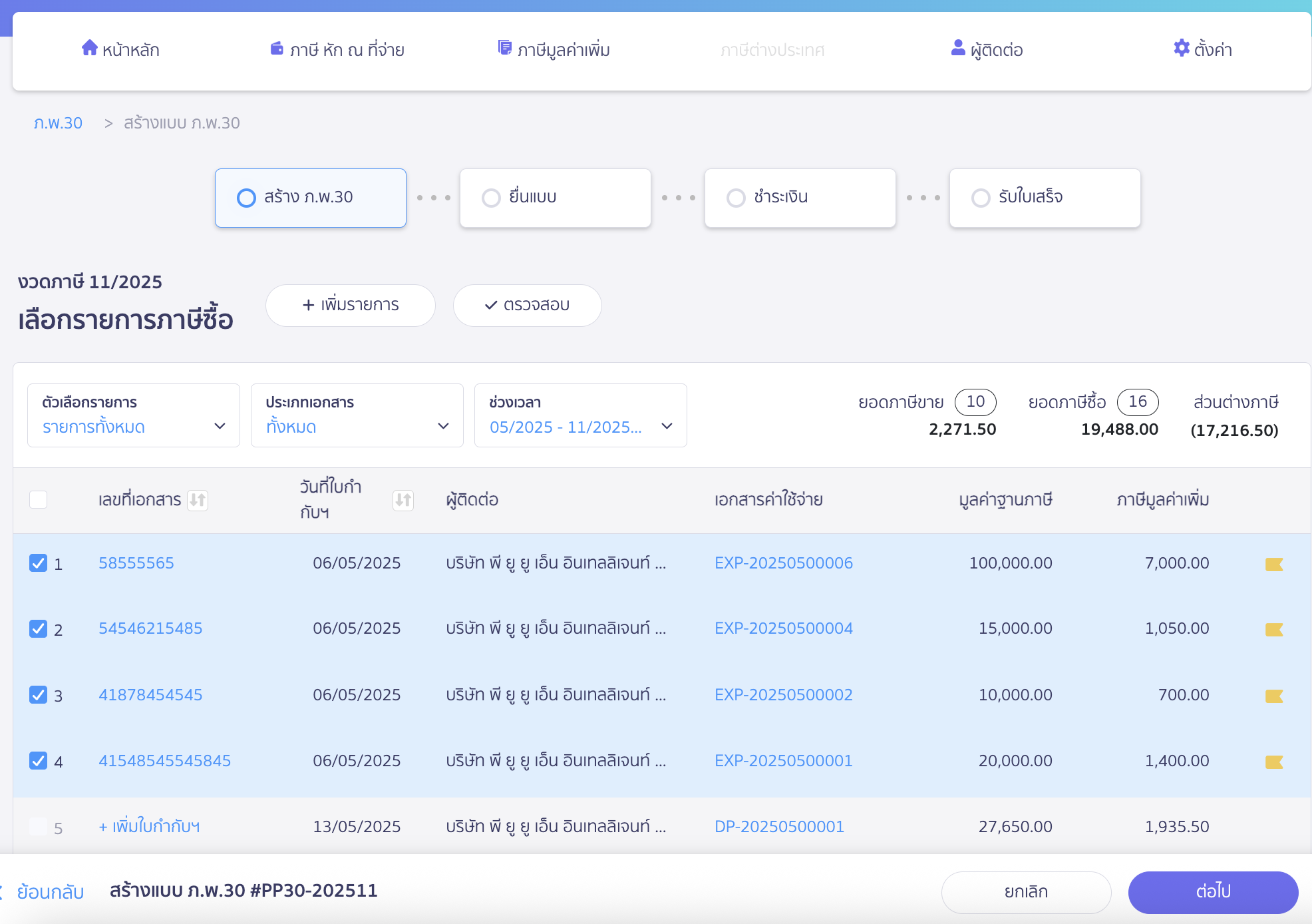 หากพบรายการผิดปกติ ระบบจะแสดงธงแดง/เหลือง