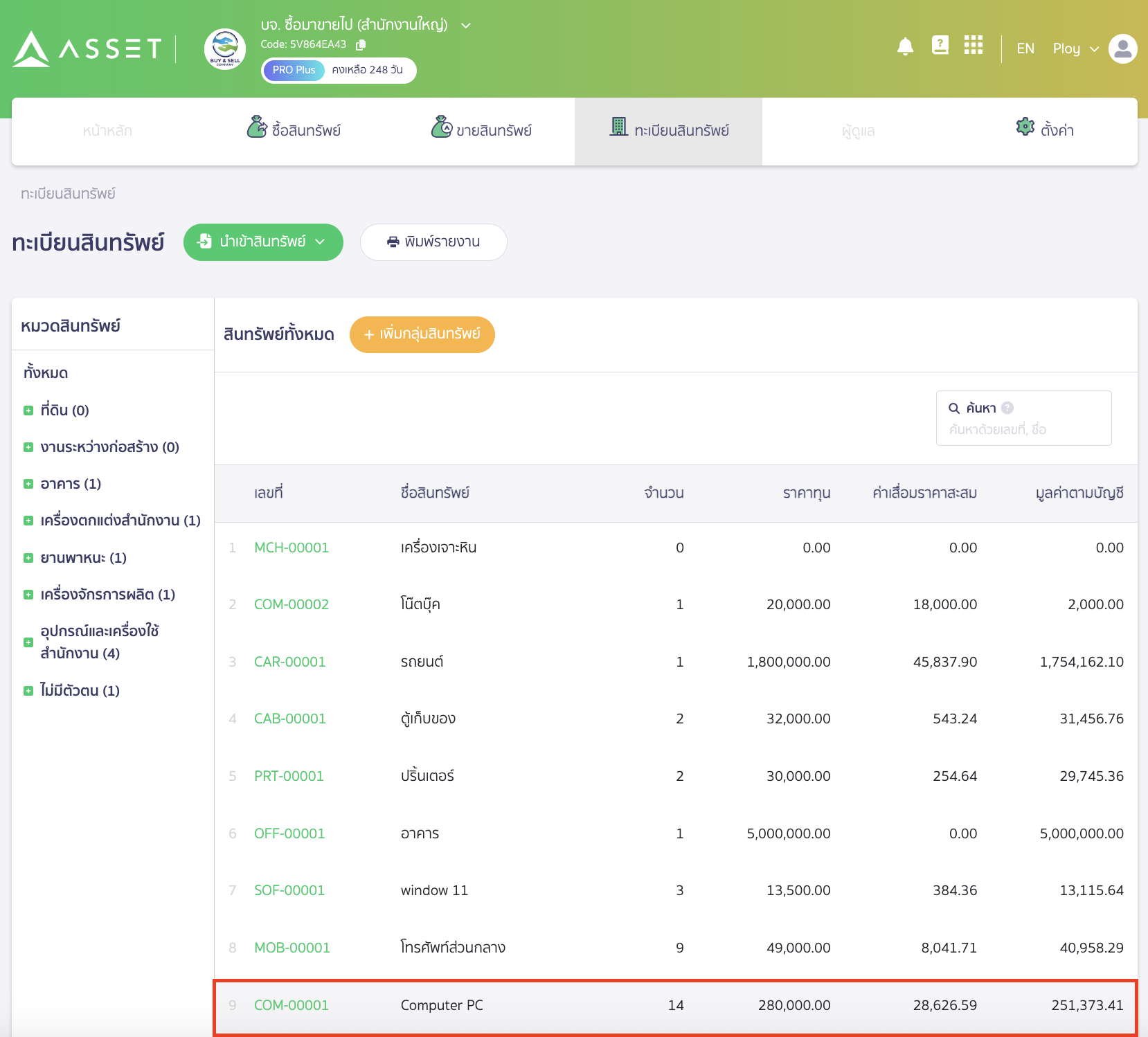 edit-asset-group-4 แก้ไขกลุ่มสินทรัพย์ แก้ไขกลุ่มสินทรัพย์ที่เคยมีการบันทึกรายการสินทรัพย์ยกมา หรือการบันทึกซื้อสินทรัพย์แล้ว