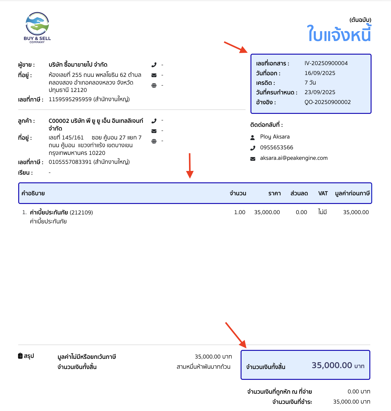 edit-doc-before-print-0 ตัวอย่าง เอกสารที่มีการกำหนดสีเส้นกรอบ ใน PEAK