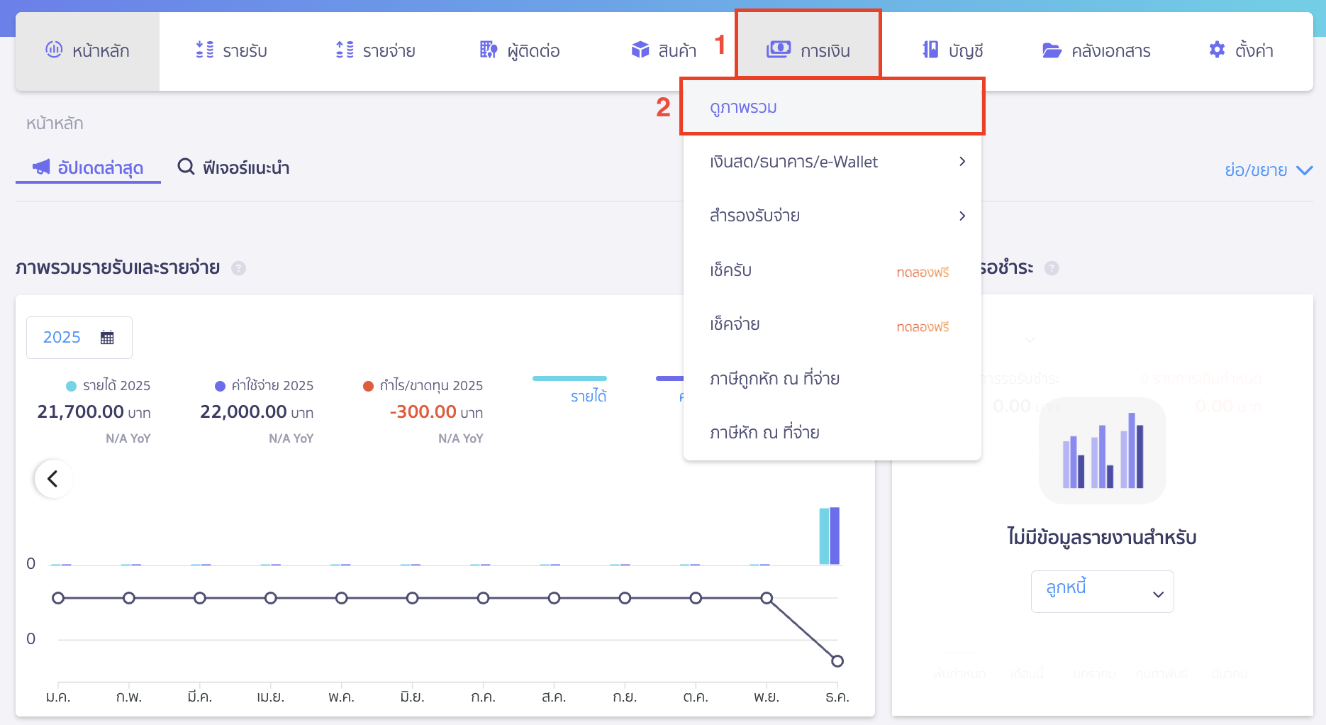 edit-payment-methods-1 แก้ไขช่องทางการเงิน ไปที่เมนูการเงิน > ดูภาพรวม