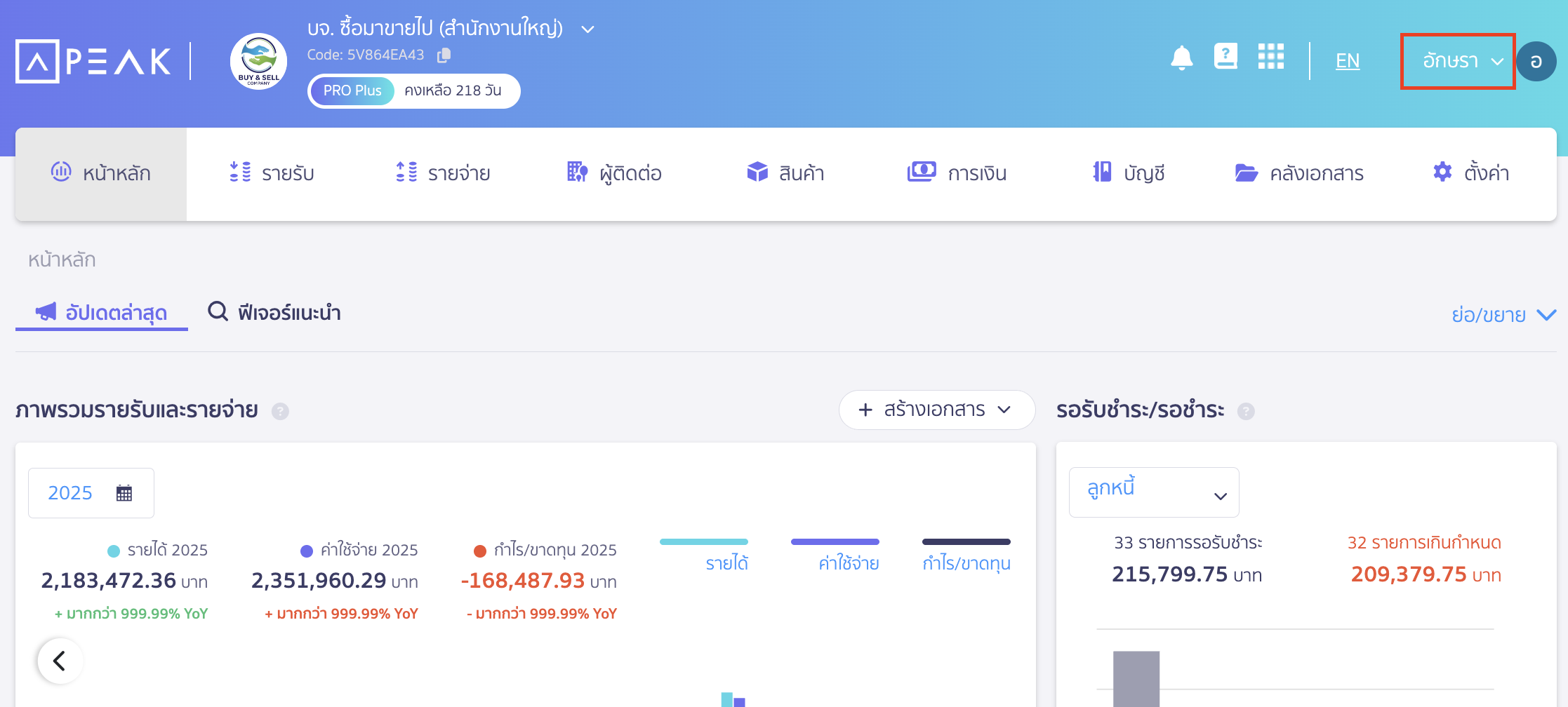 editing-user-contact-info-1 แก้ไขเบอร์ติดต่อ ผู้ใช้งาน คลิกที่ชื่อผู้ใช้งานมุมบนด้านขวา
