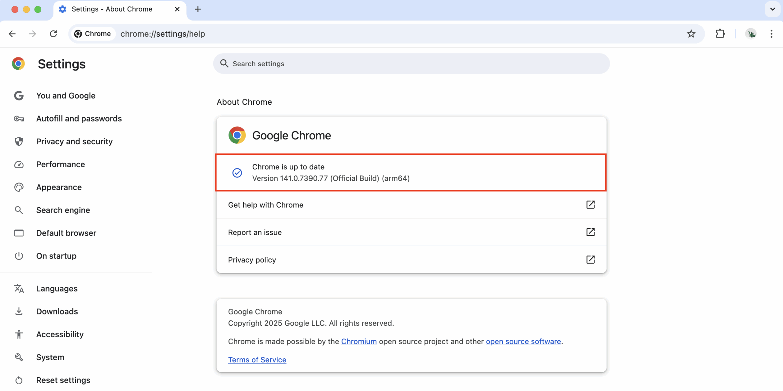 upgrade-google-chrome-4 เบราว์เซอร์จะแสดงว่าทำการอัปเดตเรียบร้อยแล้ว