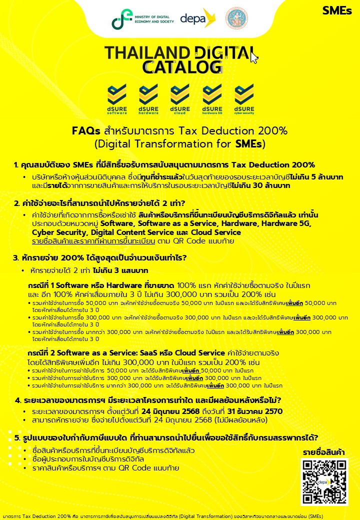 ข้อกำหนดของการเข้าร่วม มาตรการลดหย่อนภาษี 200% DEPA (Tax Deduction 200%)