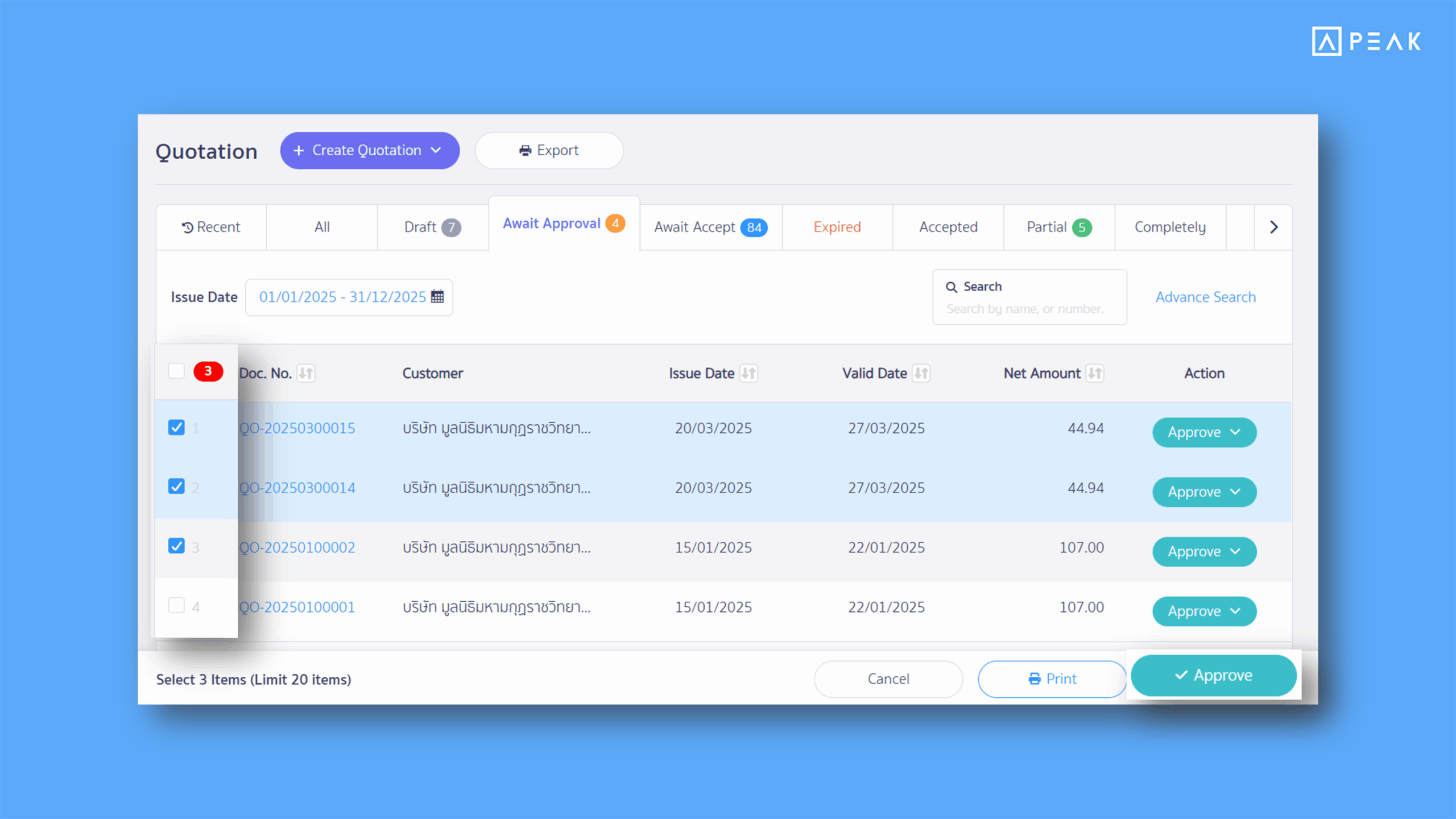 Change the status of multiple documents at once — speed up your workflow in one click