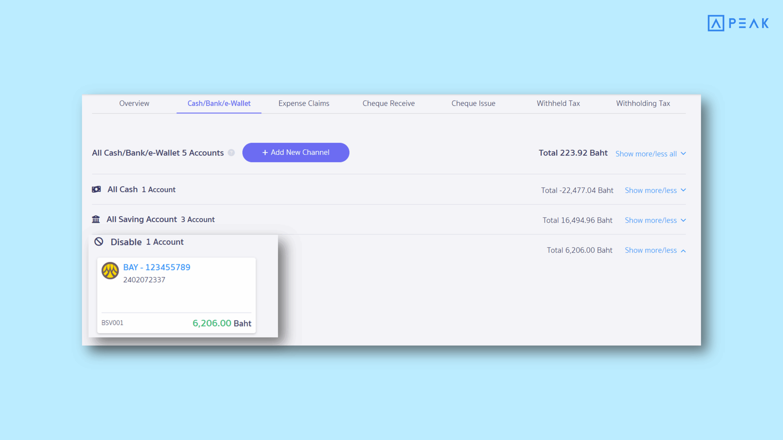 ou can now turn financial channels disabled or enabled directly from the Financial Channels page.