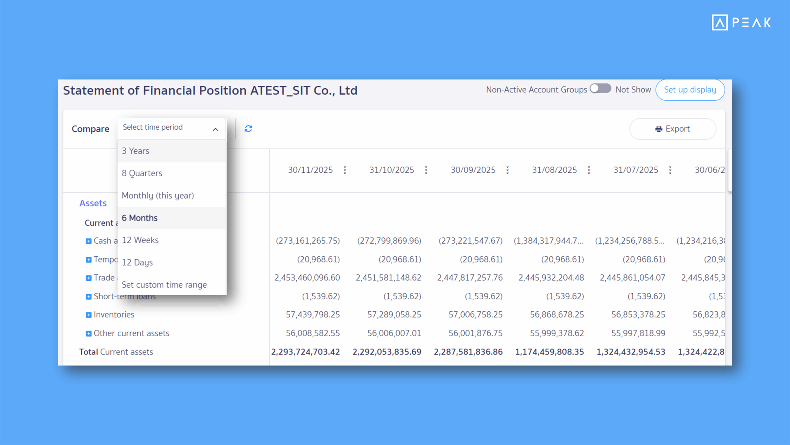 Redesigned the date range selector in financial statements — simpler, cleaner, and easier to use
