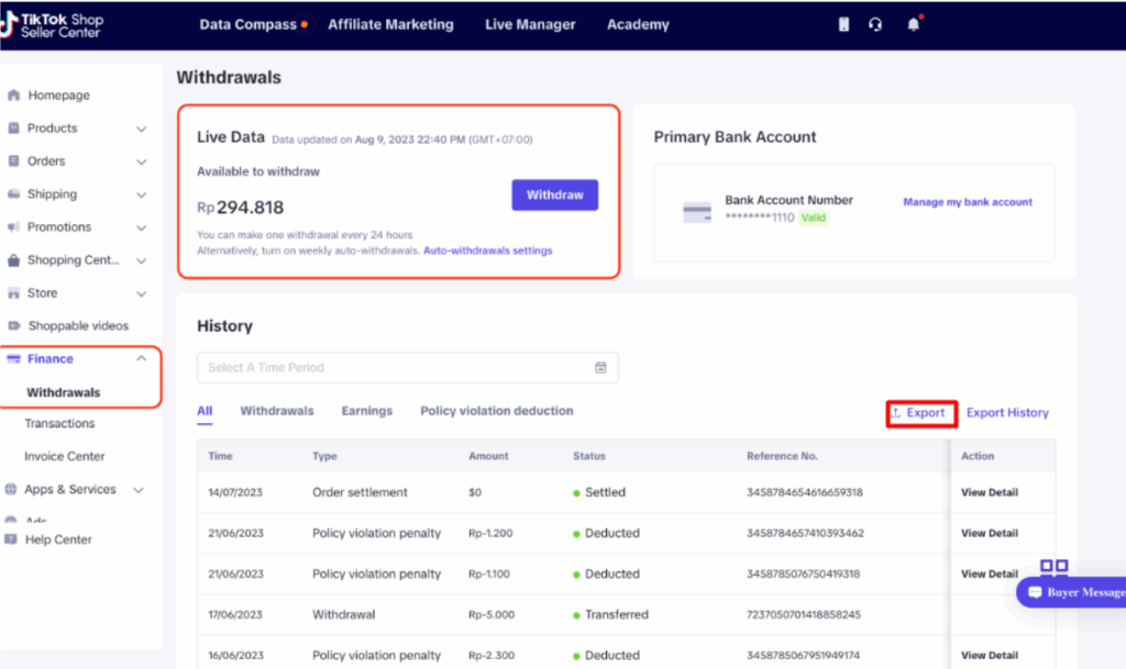 การกระทบยอด Tiktok วิธีการ download : Income