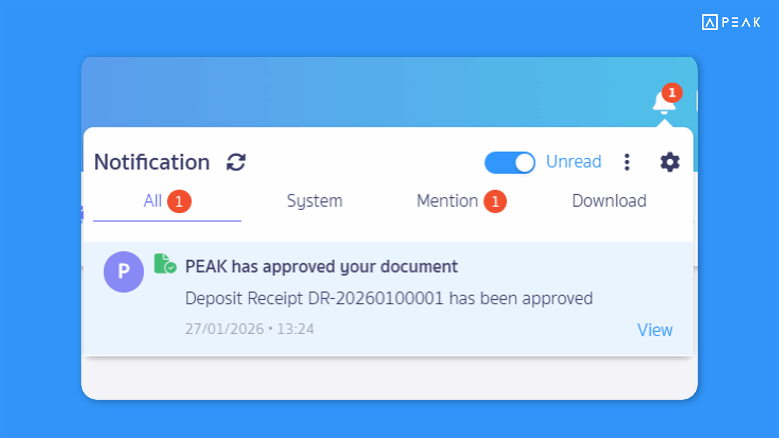 Added notification alerts (bell icon) at the top-right when other users create, edit, delete, or comment on documents—so you can track changes instantly.