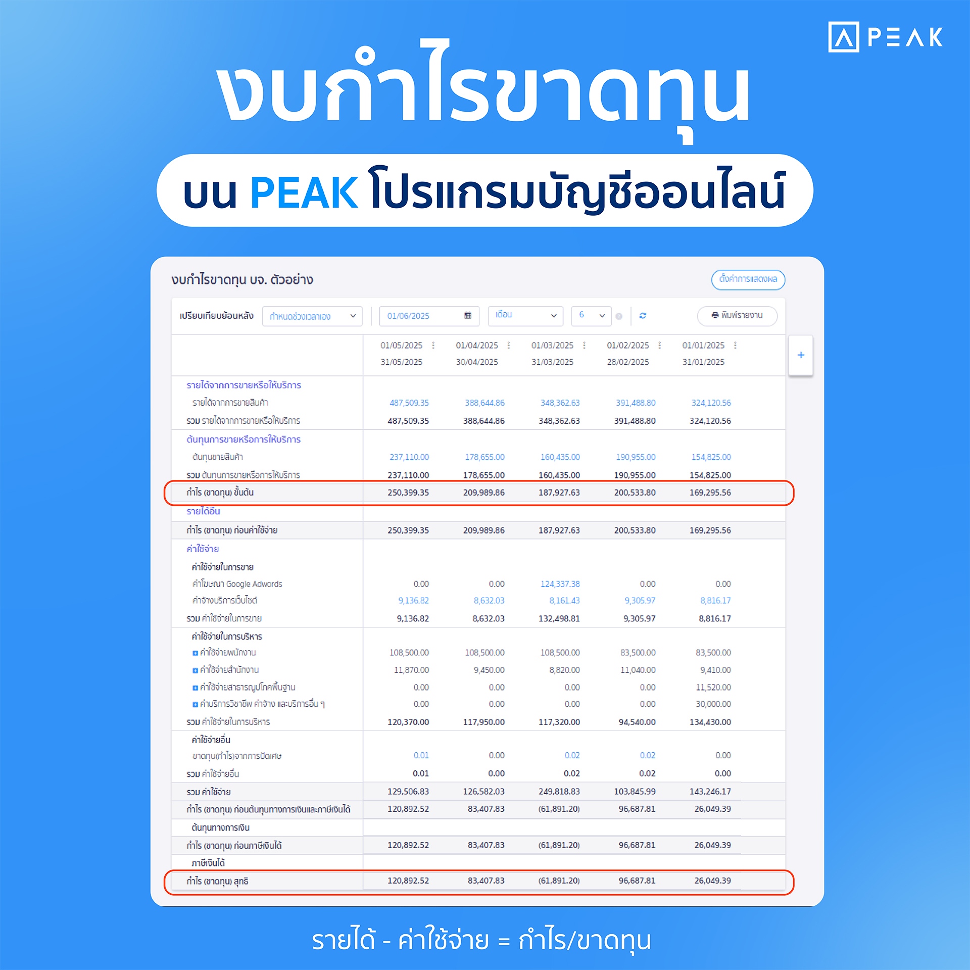 งบกำไรขาดทุน