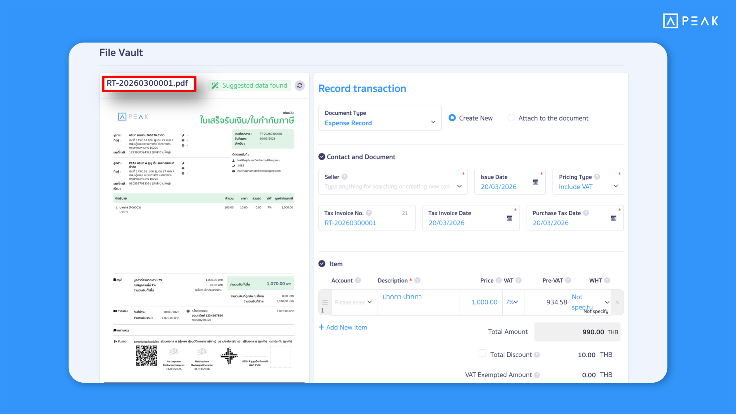 Added OCR data extraction from PDF files in the Document Library, allowing information to be captured and used for document creation more quickly.