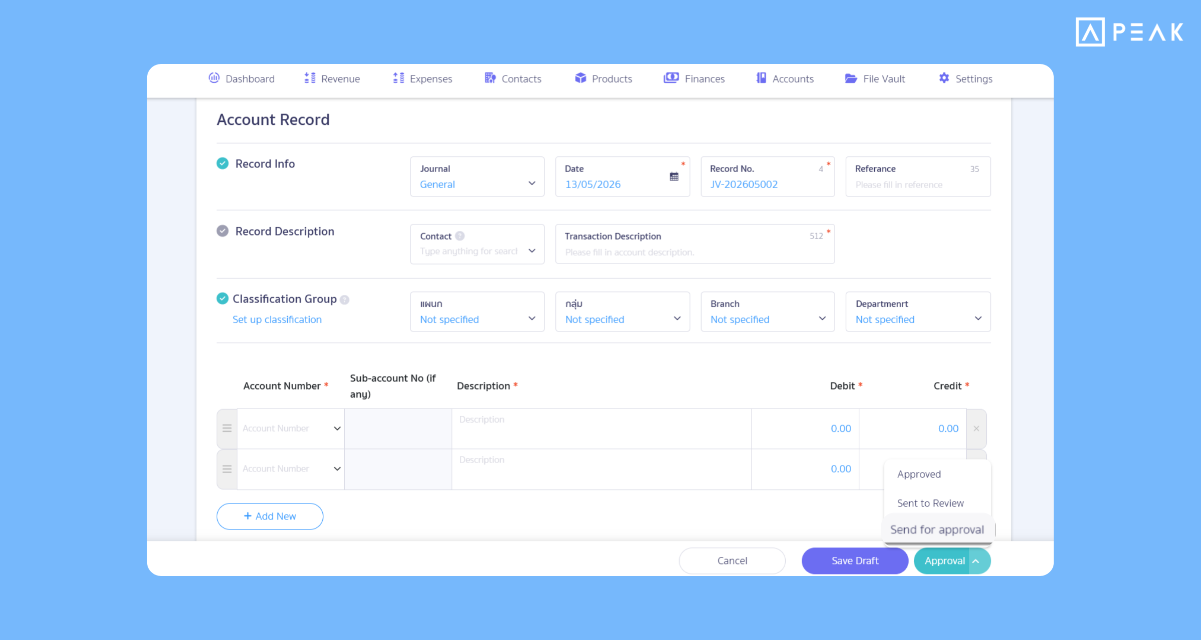 Specify approvers for journal entries immediately: Manage tasks more flexibly than before.
